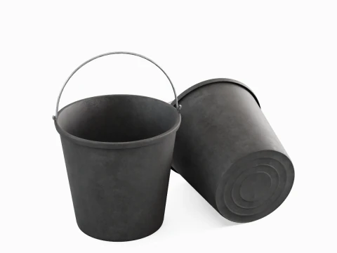 Industrial Plastic Bucket C 05 3D Model