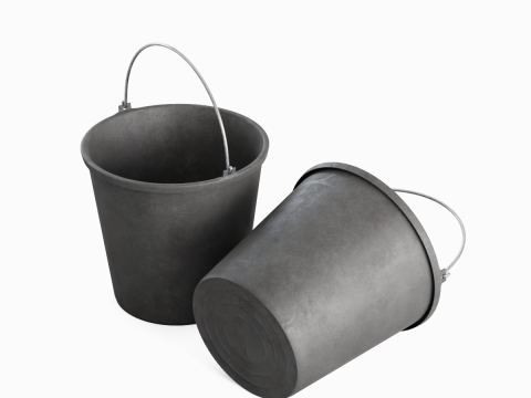 Industrial Plastic Bucket C 05 3D Модель