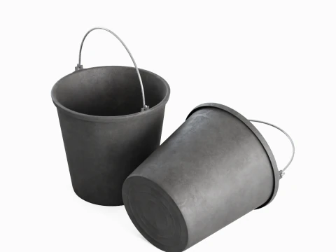 Industrial Plastic Bucket C 05 3D Model
