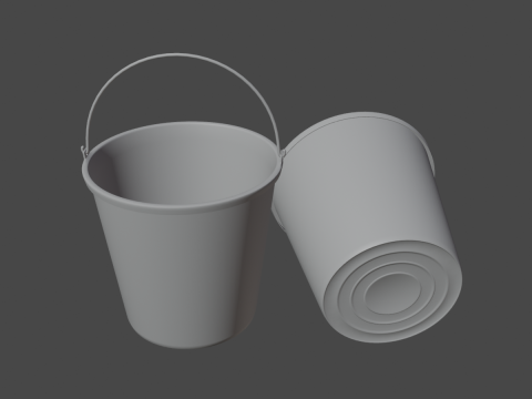 Industrial Plastic Bucket C 05 3D Модель