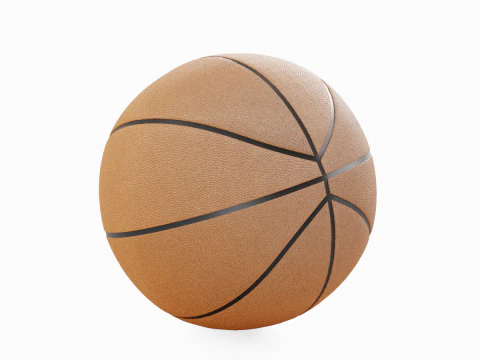 Pallone da basket in pelle 4K 01 Modello 3D