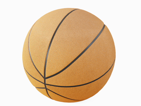 Basketball Ball Leather 4K 01 Modèle 3D