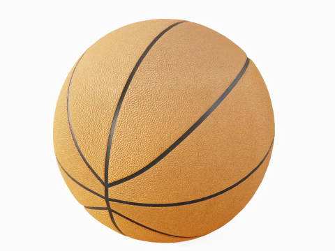 Basketball Ball Leather 4K 01 3D Model