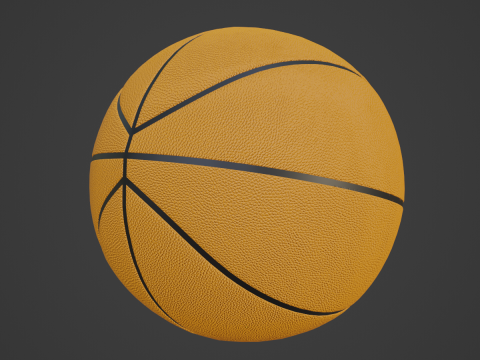 Basketball Ball Leather 4K 01 Modèle 3D
