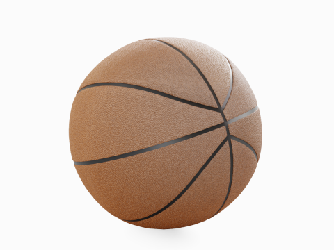 Basketball Ball Leather 4K 02 3D Модель
