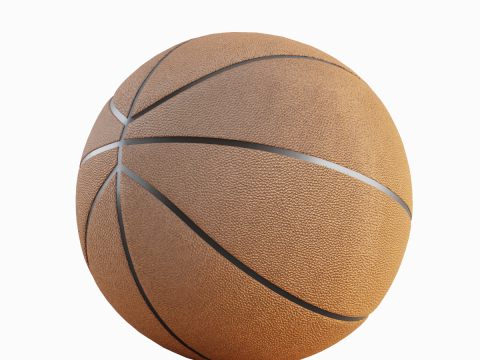 Basketball Ball Leather 4K 02 Modelo 3D