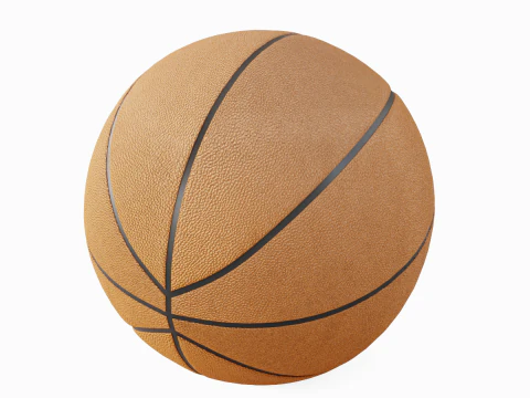 Basketball Ball Leather 4K 02 3D Model