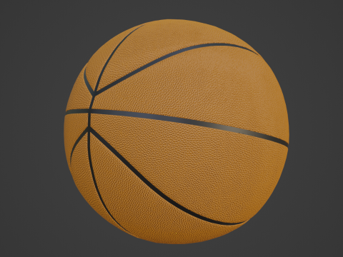 Basketball Ball Leather 4K 02 Modelo 3D