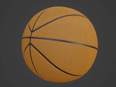Basketball Ball Leather 4K 02 3D Model
