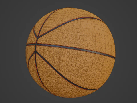 Basketball Ball Leather 4K 02 3D Model