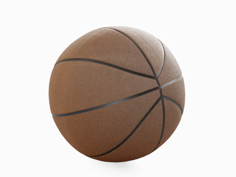 Basketball Ball Leather 4K 03 3D Модель