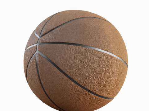 Basketball Ball Leather 4K 03 Modelo 3D