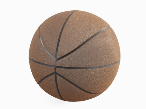 Basketball Ball Leather 4K 03 Modelo 3D