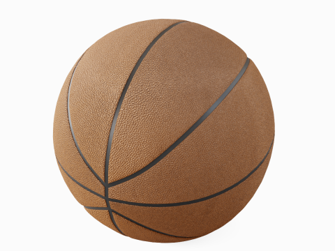 Basketball Ball Leather 4K 03 Modelo 3D