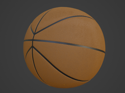 Basketball Ball Leather 4K 03 Modelo 3D