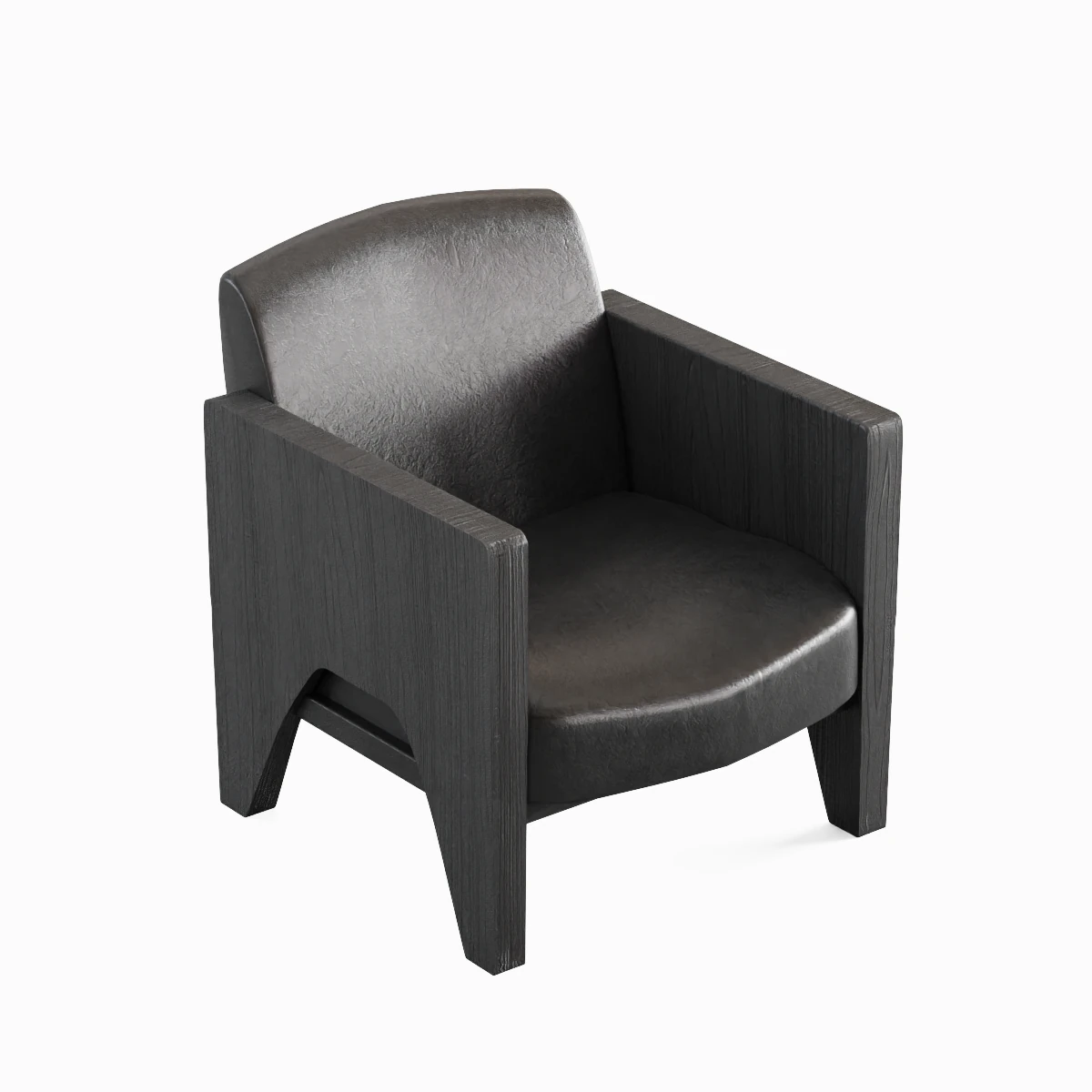 Modern Leather Armchair 01 3D Model .c4d .max .obj .3ds .fbx .stl .blend 
