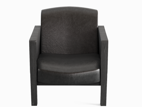 Modern Leather Armchair 01 3D Model