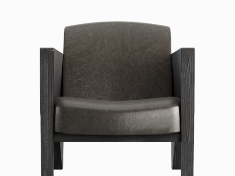 Modern Leather Armchair 02 3D Model
