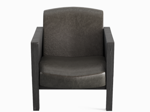 Modern Leather Armchair 02 3D Model