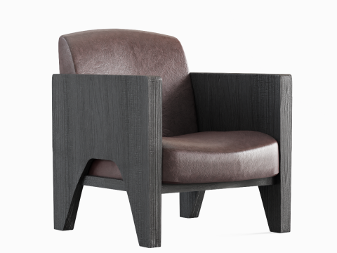 Modern Leather Armchair 03 Modelo 3D
