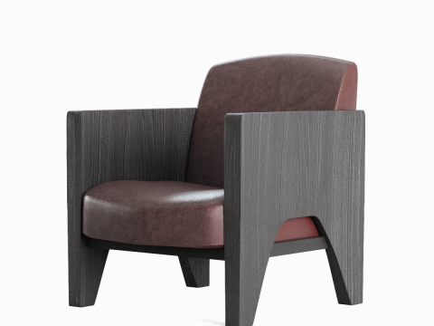 Modern Leather Armchair 03 Modelo 3D