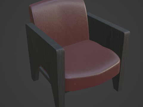 Modern Leather Armchair 03 Modelo 3D