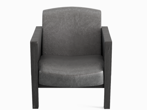 Modern Leather Armchair 04 3D Model