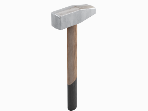 Wooden Industrial Hammer 01 Modèle 3D
