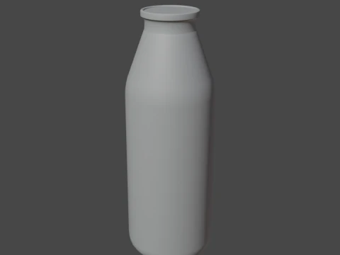 Milk Bottle 01 3D Model
