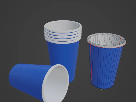 Paper Cup 01 3D Model