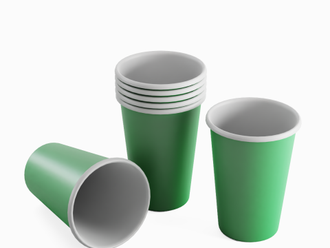 Paper Cup 02 3D Модель