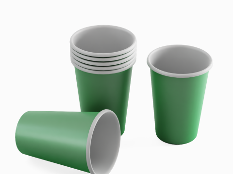 Paper Cup 02 3D Model