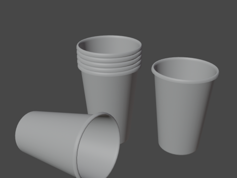 Paper Cup 02 3D Model