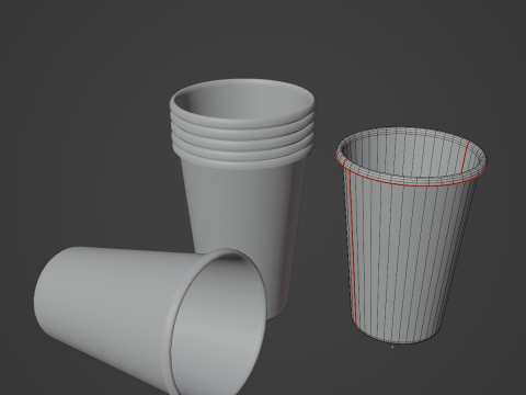 Paper Cup 02 3D Model