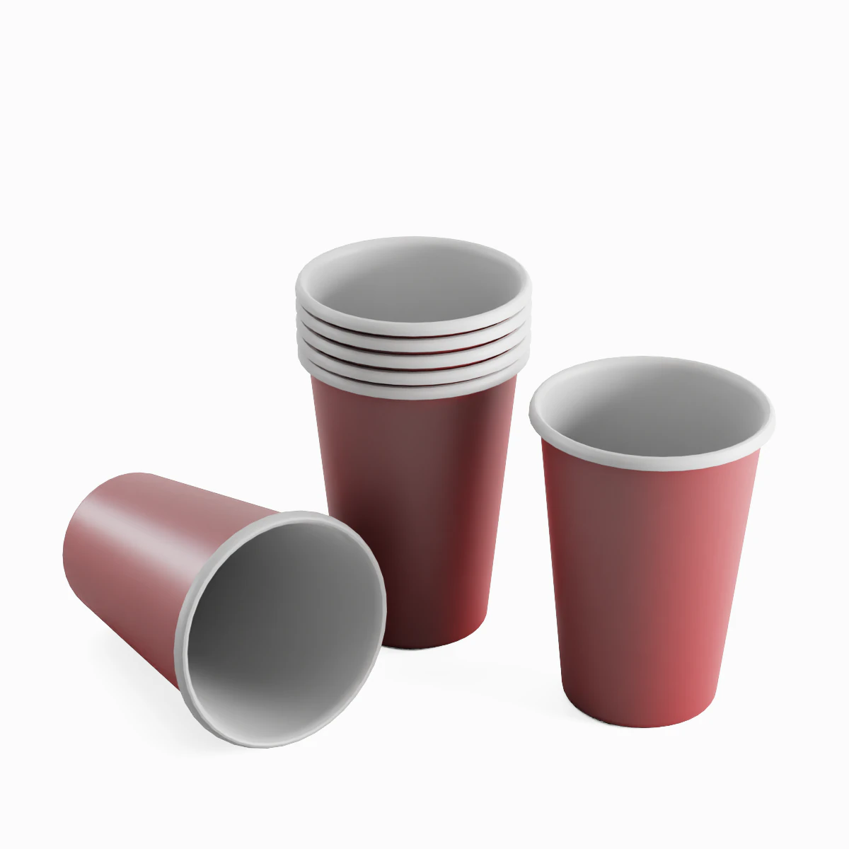 Paper Cup 03 3D Model .c4d .max .obj .3ds .fbx .stl .blend