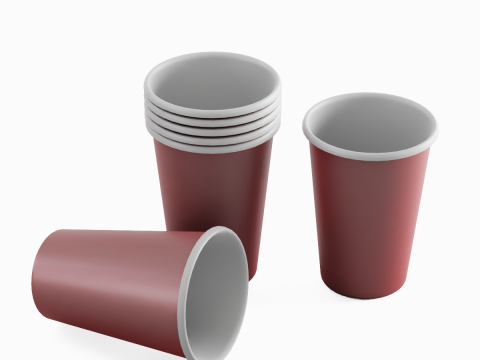 Paper Cup 03 3D Model