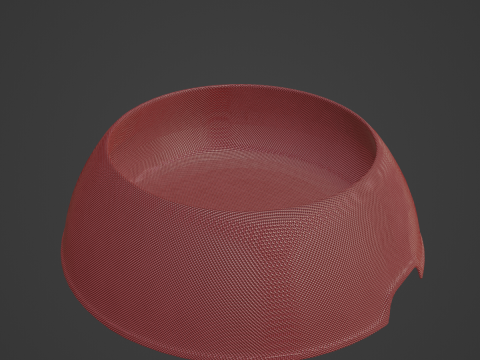 Plastic Dog Bowl A 01 Model 3D