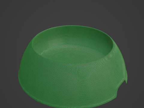 Plastic Dog Bowl A 02 3D-Modell