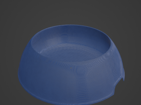 Plastic Dog Bowl A 03 3D 모델