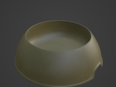 Plastic Dog Bowl A 04 Model 3D