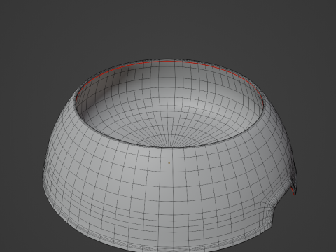 Plastic Dog Bowl A 04 Model 3D