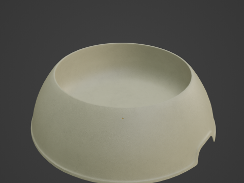 Plastic Dog Bowl A 05 3D Model