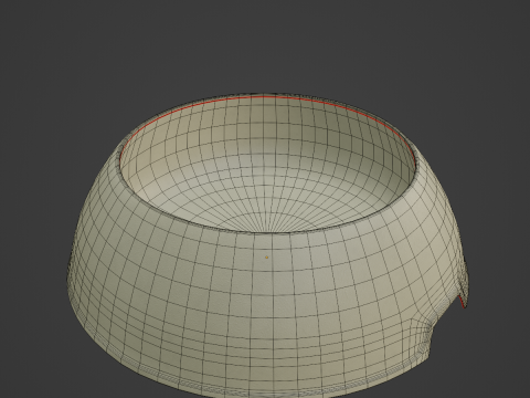 Plastic Dog Bowl A 05 3D Model