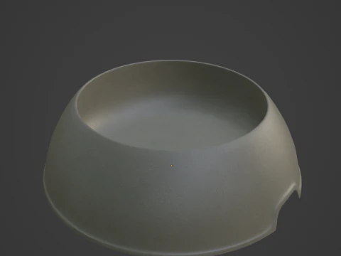 Plastic Dog Bowl A 06 3D Model