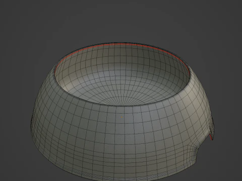Plastic Dog Bowl A 06 3D Model