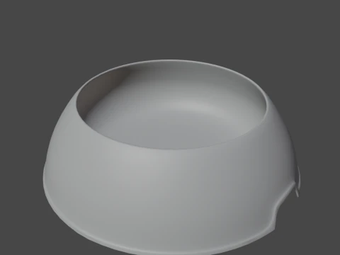 Plastic Dog Bowl A 06 3D Model