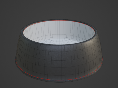 Plastic Dog Bowl B 01 Model 3D
