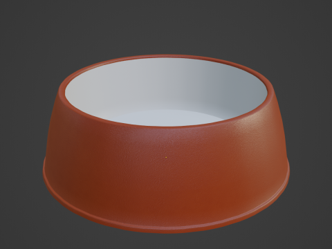 Plastic Dog Bowl B 02 Model 3D
