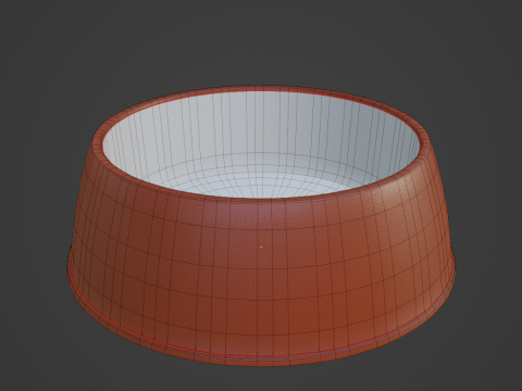 Plastic Dog Bowl B 02 Model 3D