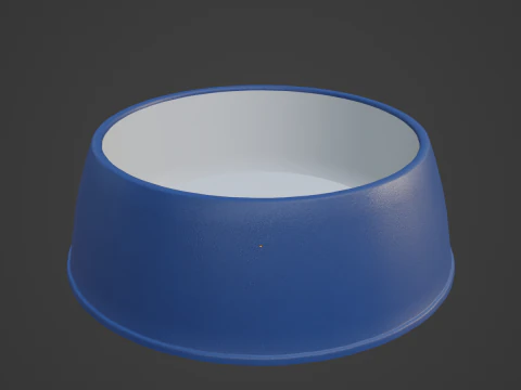 Plastic Dog Bowl B 04 3D Model